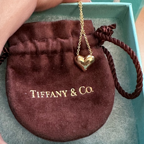 Sold❌💗K18⚜️Authentic Tiffany&Co Full Heart GoldK18 Necklace⚜️ - Picture 2 of 16